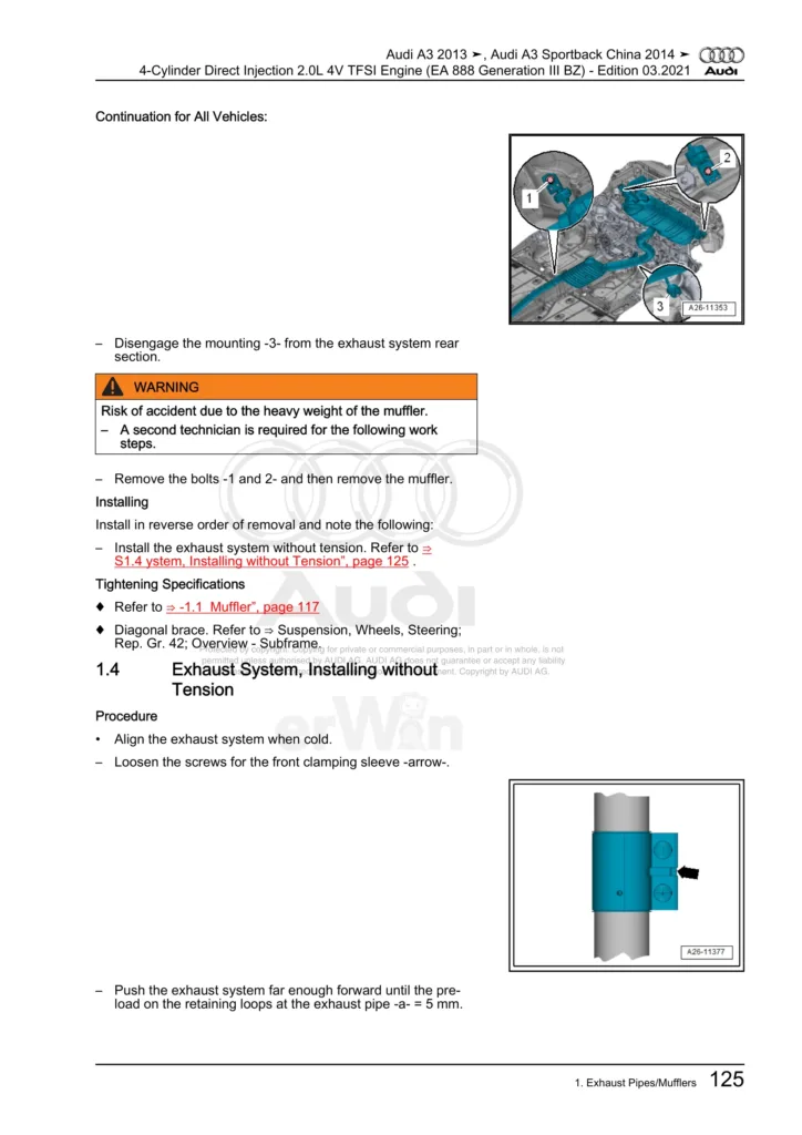Audi A2 (8Z, 8ZO) Service And Repair Manual