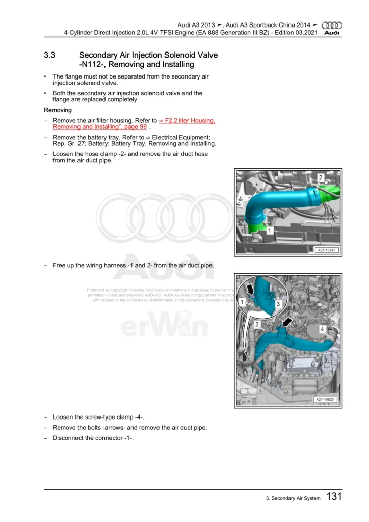 Audi A3 (8L, 8L1) Service And Repair Manual