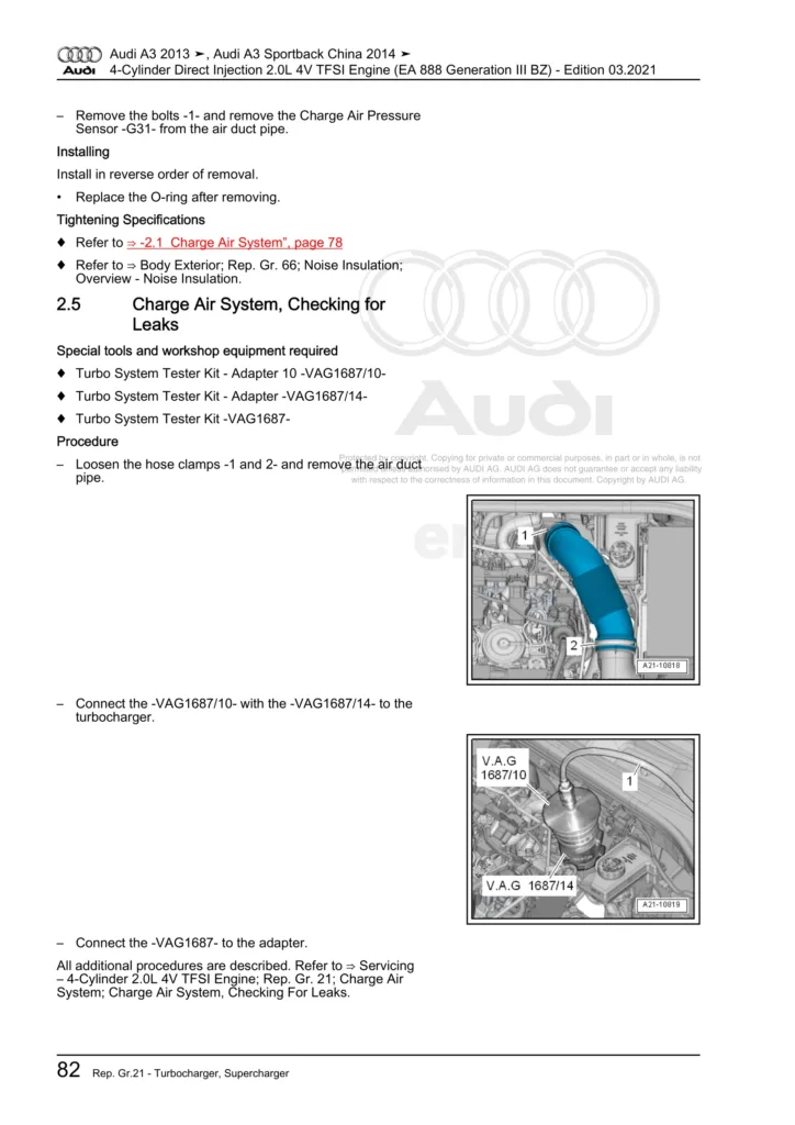 Audi A3 (8P) Service And Repair Manual