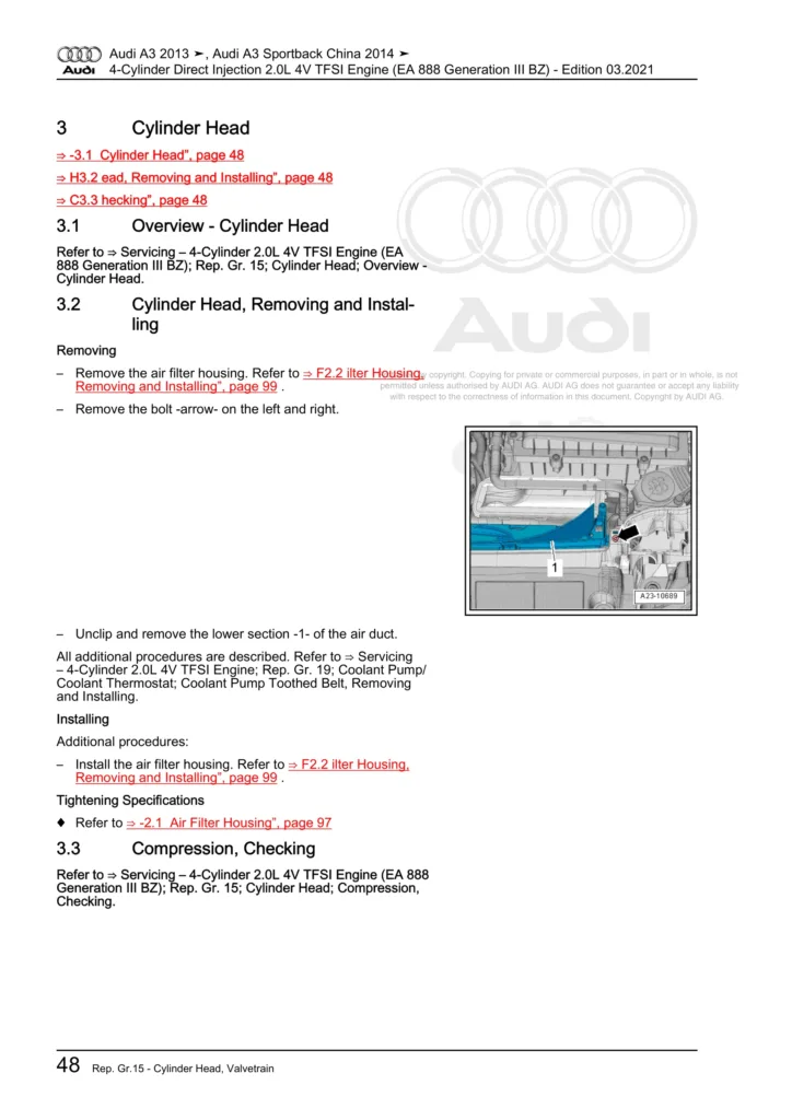 Audi A3 Cabrio Service And Repair Manual